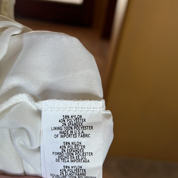 Tiana B Women's Sequin Lace Sheath Dress Cream Size 6P - Picture 7 of 12